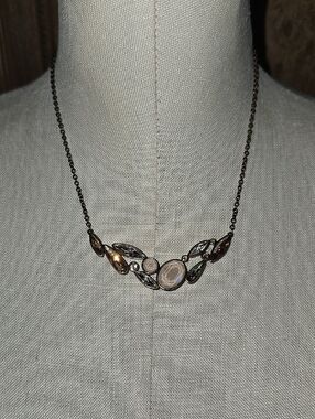 Swarovski Design By TCS Bronze-Tone Necklace with Clear and Champagne Crystals